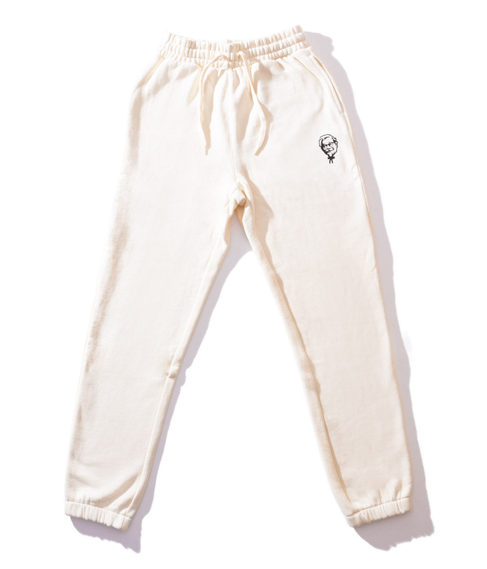 off-white track pants with black logo of colonel sanders