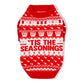 KFC red pet jumper with 'tis the seasonings' message and KFC bucket logos