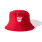 red KFC bucket hat with KFC bucket logo in white