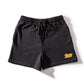 Women's KFC black sweat shorts with 'Zinger' branded logo