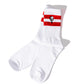 KFC white socks with red stripes and colonel sanders logo